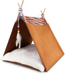 allforpaws Dreamcatcher-Styled Dream Teepee Cat Toy, Brown