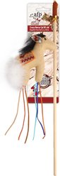 allforpaws Dreamcatcher-Styled Crazy Horse Teaser Wand Cat Toy, Brown