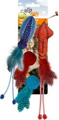 allforpaws Natural Instinct Wild Squid Teaser Wand & Ball Cat Toy, Multicolor, 4 count
