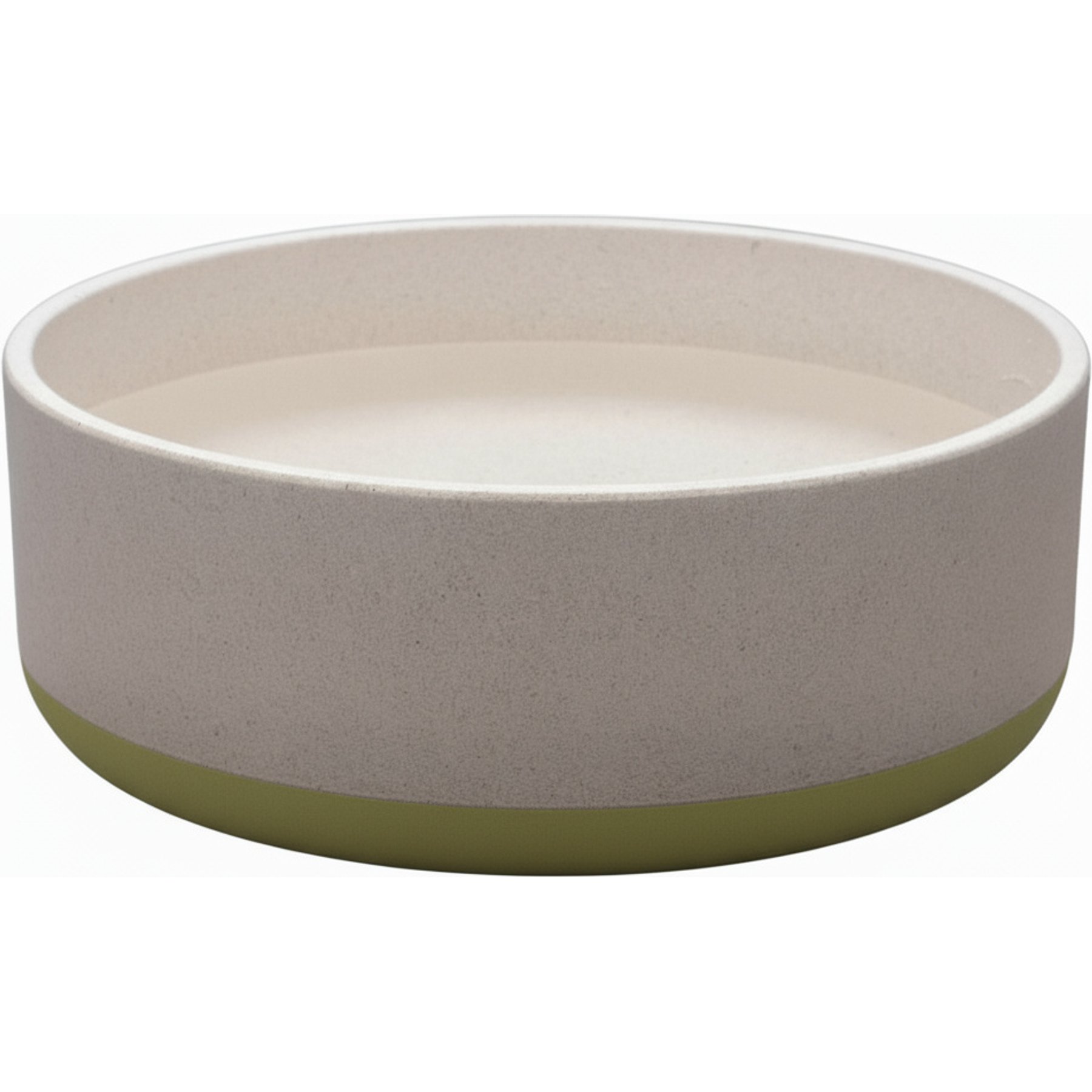 Fuzzl Titan Bamboo & Rubber Base Dog Bowl, Off White, 7.1-in