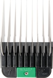 Wahl #7 Stainless Steel Detach Blade Dog Comb, Black/Green, 22 mm