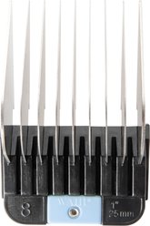Wahl #8 Stainless Steel Detach Blade Dog Comb, Black/Light blue, 25 mm