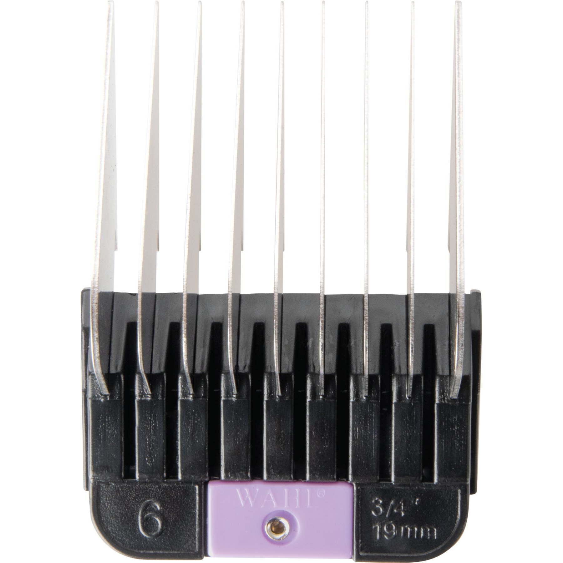 Wahl #6 Stainless Steel Detach Blade Dog Comb, Black/Light purple, 19 mm