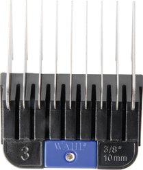 Wahl #3 Stainless Steel Detach Blade Dog Comb, Black/Dark Blue, 10 mm
