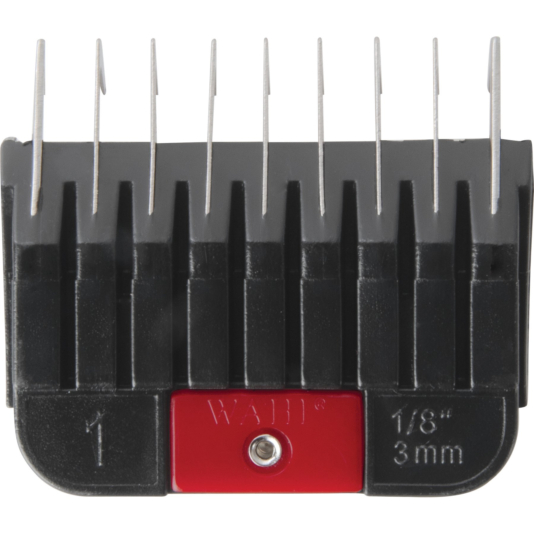 Wahl Guide #1 Stainless Steel Detach Blade Dog Comb, Black/Red, 3 mm