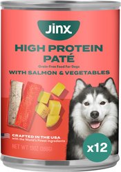 Jinx Salmon & Vegetables Recipe Grain-Free Wet Dog Food, 13-oz can, case of 12