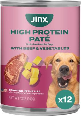JINX Beef & Vegetables Recipe Grain-Free Wet Dog Food, 13-oz can