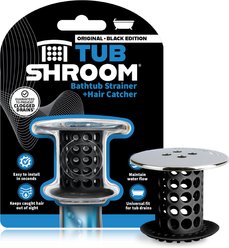TubShroom Chrome Edition Revolutionary Pet Bath Tub Drain Protector Hair Catcher & Strainer, Snare Black slide 1 of 8