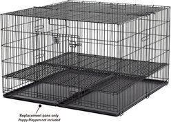 MidWest Homes for Pets Puppy Model 248-05 & 248-10 Playpen Replacement Tray, Black, Large slide 2 of 2