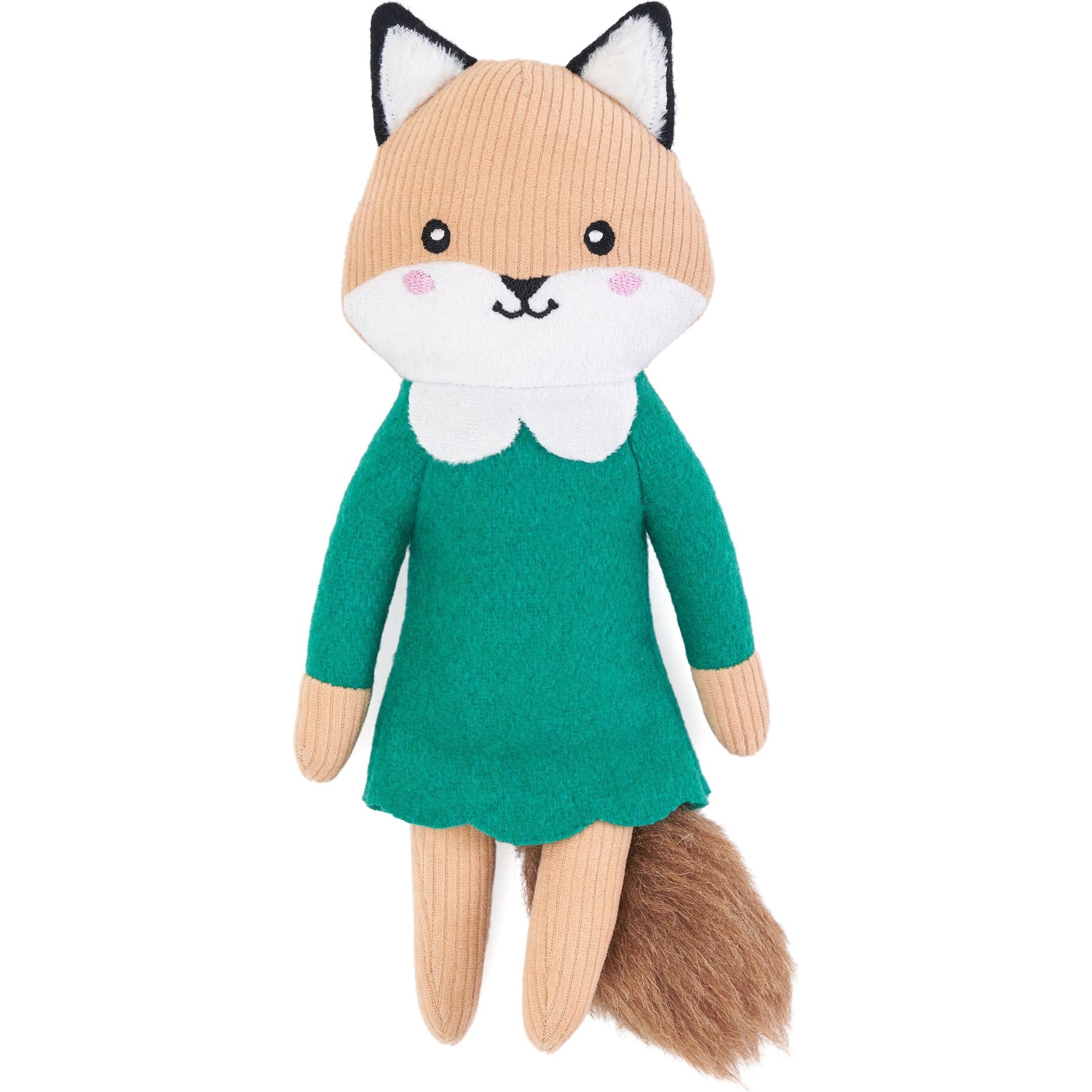 ZippyPaws ecoZippy Felt Friends Felicity The Fox Squeaky Plush Dog Toy