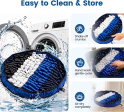 Potaroma Interactive Feed Game with Suction Cup Slow Feeder Washable Snuffle Mat Exercise Games & Puzzles Dog Toy, Blue, Large: 19.6-in slide 2 of 8