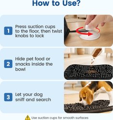 Potaroma Interactive Boredom & Stress Relief Slow Feeder Washable & Durable Snuffle Mat Exercise Games & Puzzles Dog Toy, Black, Large: 32 x 12.6-in slide 2 of 8