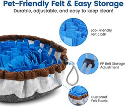 Potaroma 2-in-1 Foldable Puzzle Feeding Bowl, Non-Slip Interactive Snuffle Mat Training Games & Puzzles Dog Toy, Multicolor slide 2 of 9