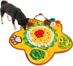 Potaroma Interactive Puzzle with Squeaker Star Shape Non-Slip for Slow Feeding Machine Washable Training Games & Puzzles Dog Toy, Multicolor, 23.6-in