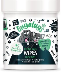 Bugalugs Pet Care Dental Plaque Removal Dog Dental Wipes, 75 count slide 1 of 6