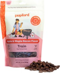 Pupford Summer BBQ Edition Natural Training Apple & Maple Bacon Soft & Chewy Dog Treats, 10-oz pouch
