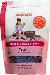 Pupford Summer BBQ Edition Natural Training Beef & Berries Soft & Chewy Dog Treats, 10-oz pouch