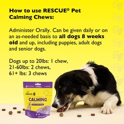 RESCUE Chews Calming Supplement for Dogs, 60 count slide 2 of 6