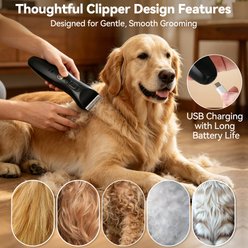 Twinsing Cordless Rechargeable Dog & Cat Hair Trimmer Clipper, Black slide 2 of 7