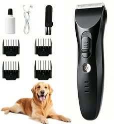 Twinsing Cordless Rechargeable Dog & Cat Hair Trimmer Clipper, Black