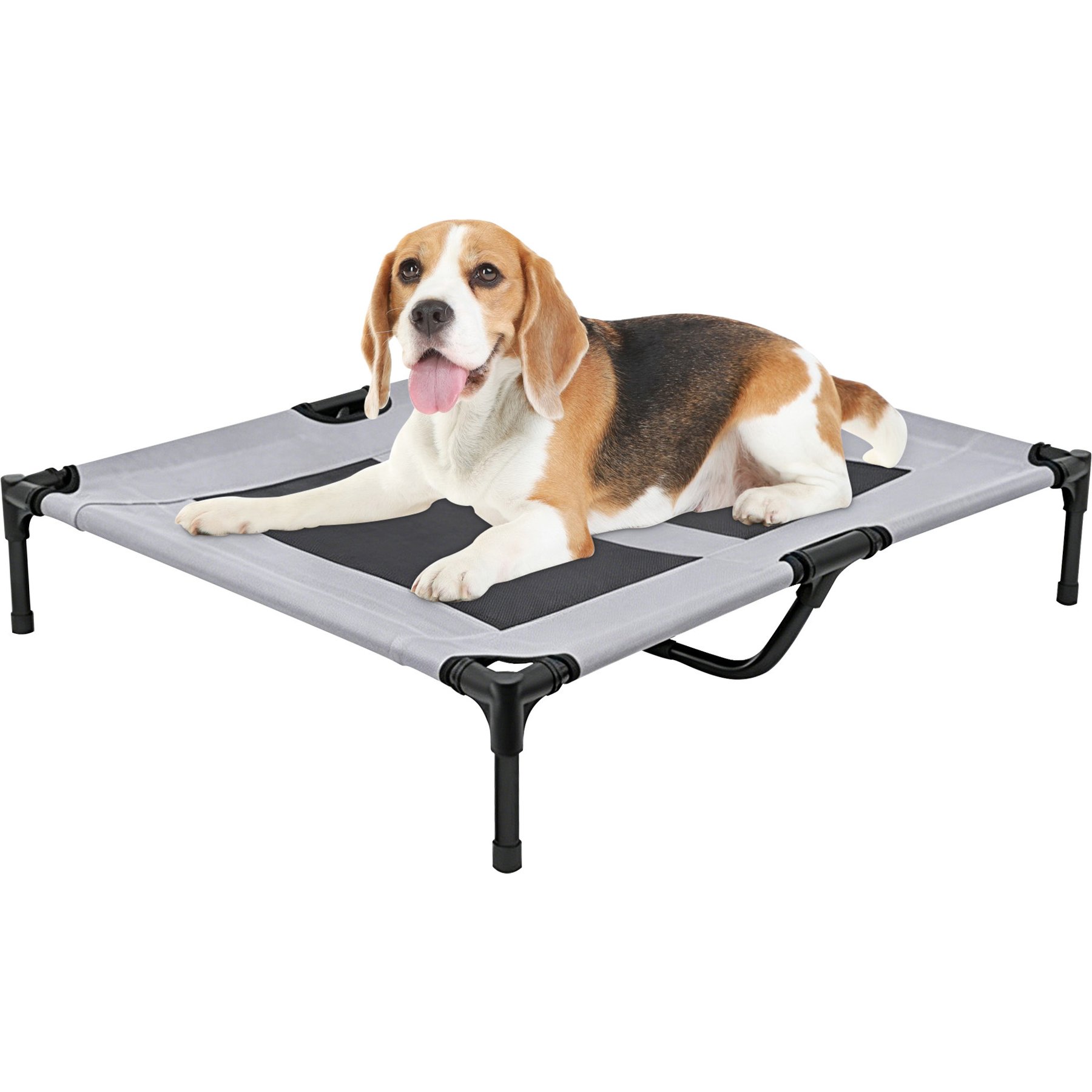Twinsing Raised Cot Elevated Cooling Dog & Cat Bed with Breathable Mesh & Portable Collapsible Hammock, Grey