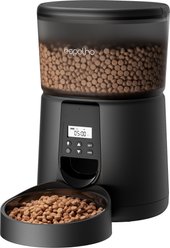 IMIPAW Dual Power Supply Small Dog & Cat Feeder, Black, 13-cup
