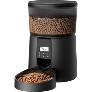 IMIPAW Dual Power Supply Small Dog & Cat Feeder, Black, 13-cup