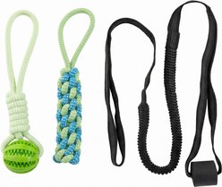 Kseroo Chew Rope & Bungee Hanging Tree Interactive Exercise Dog Toy, Green