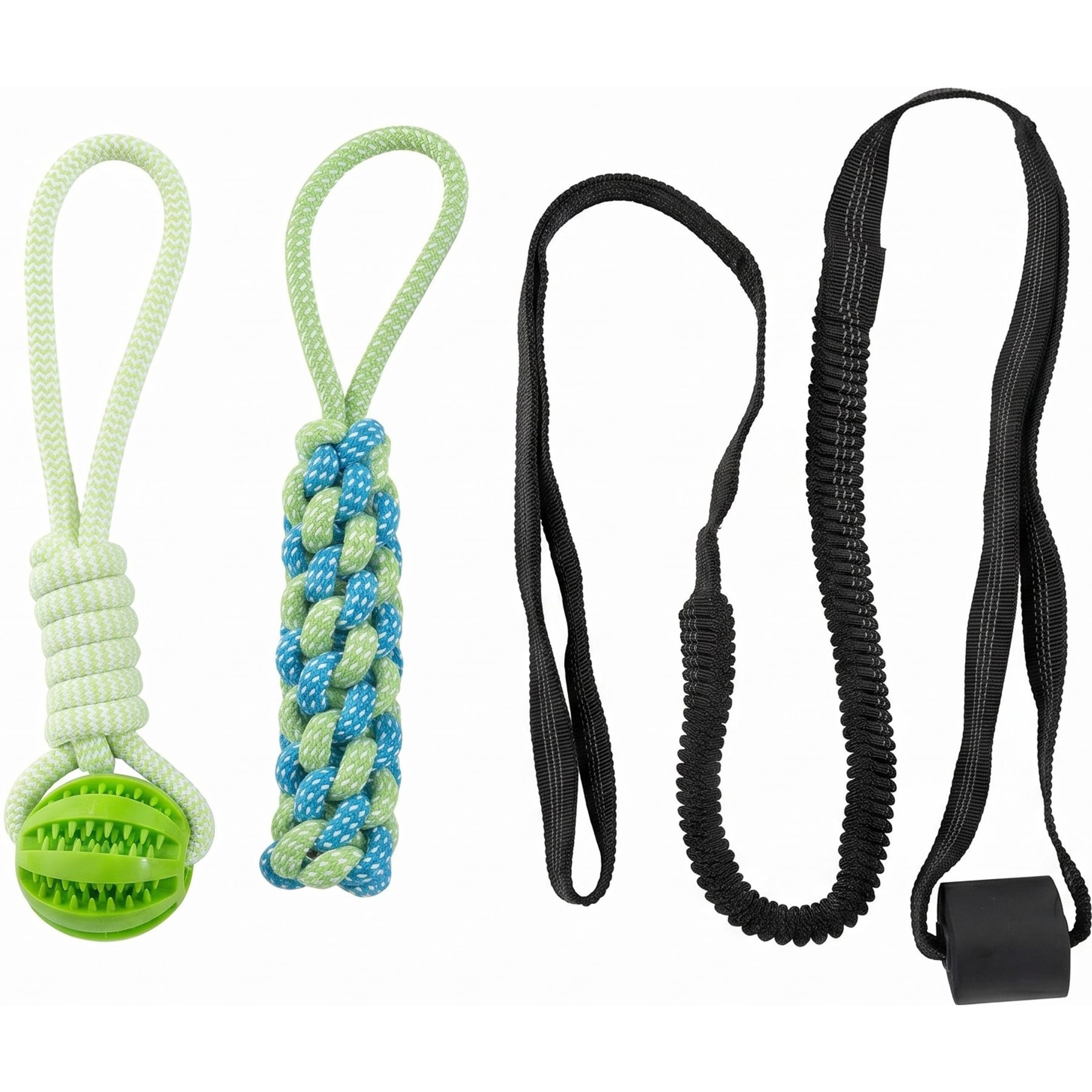 Kseroo Chew Rope & Bungee Hanging Tree Interactive Exercise Dog Toy, Green