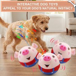 Kseroo Interactive Shaking Pig Ball Dog Toy, Blue slide 2 of 6