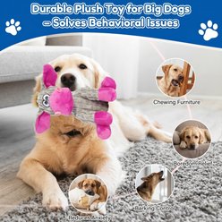Kseroo Plush Chew Crinkle Squeaky Dog Toys, 8 count slide 2 of 6