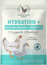 Fresh Eggs Daily Electrolytes & Probiotics Hydration Support Powder Chicken & Duck Supplement, 8-oz