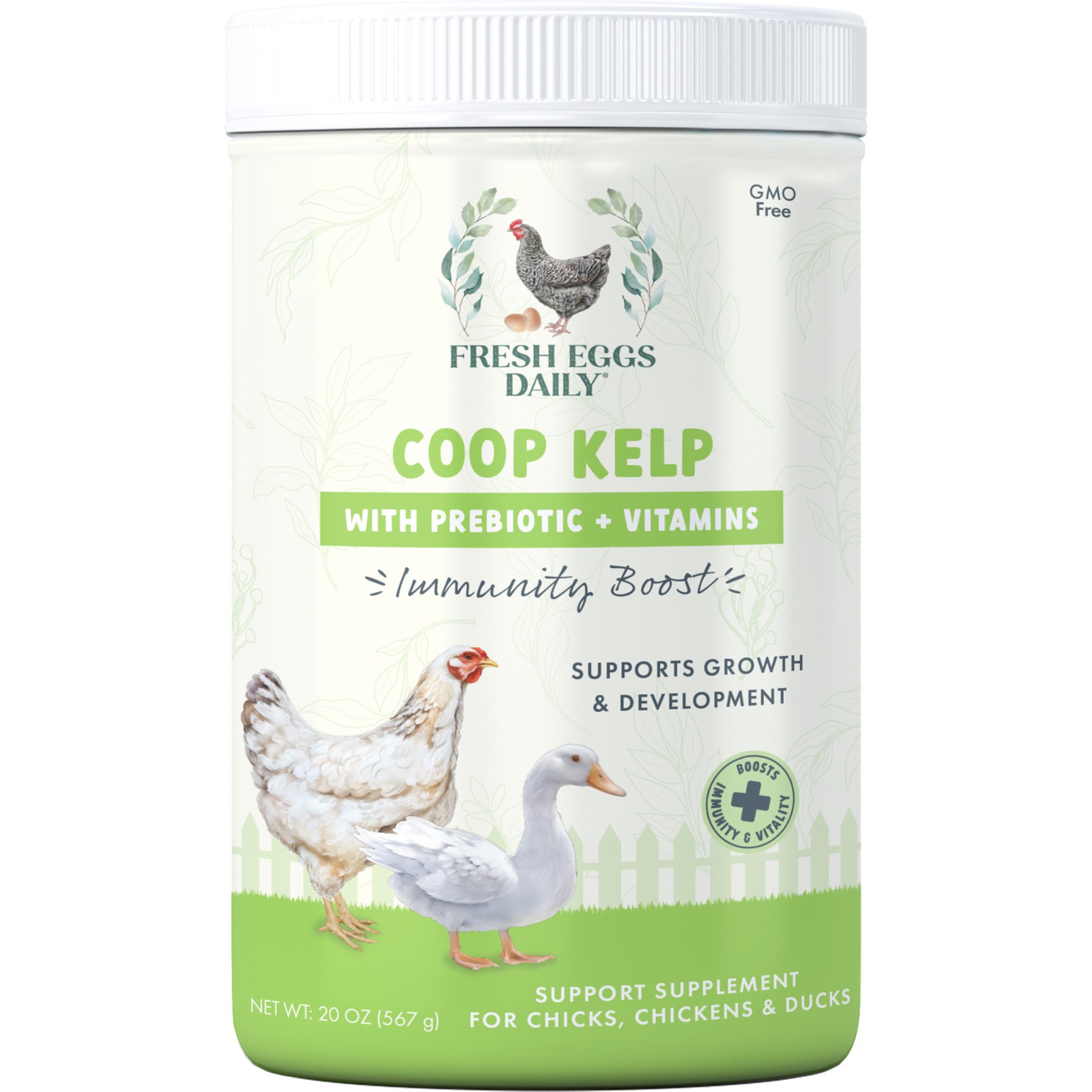 Fresh Eggs Daily Coop Kelp Vitamins & Minerals Chicken & Duck Supplement, 20-oz