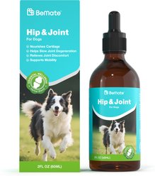 BeMate Advanced Mobility Support with Glucosamine, Chondroitin, MSM & Collagen Hip & Joint Care Liquid Supplement for Dogs, 60-mL