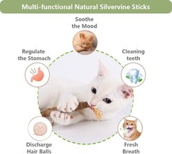 Kseroo Natural Catnip Blend Silvervine Sticks Cat Toy, 5 count slide 2 of 7