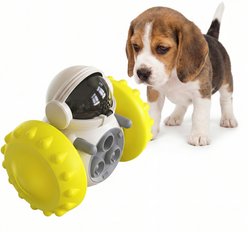 Kseroo Wobble Treat Dispenser Puzzle Dog Toy, Yellow