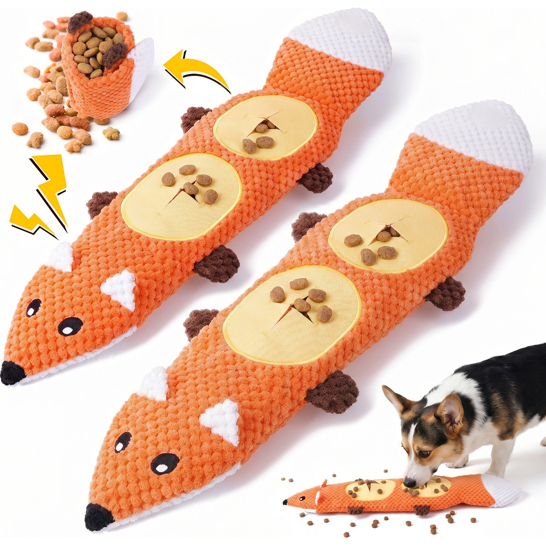 Kseroo Fox Squeaky Chew Dog Toy