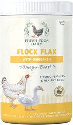 Fresh Eggs Daily Flock Flax Vitamins & Minerals Powder Chicken & Duck Supplement, 16-oz