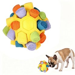 Kseroo Bite Resistant Snuffle Ball Dog Toy, Sunny Yellow