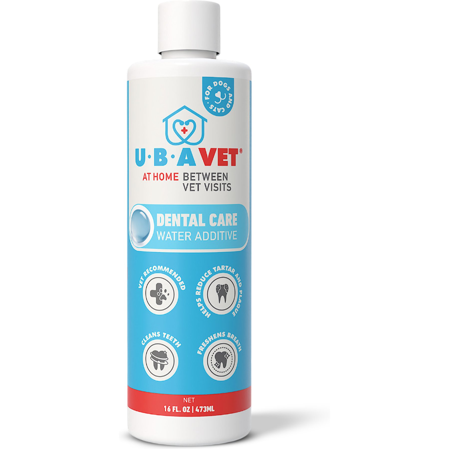 UBAVET Tartar Control Dog & Cat Dental Water Additive, 16-fl oz bottle