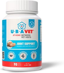 UBAVET Hip & Joint Support Chicken Flavored Chewable Tablets Joint Supplement for Dogs & Cats, 90 count slide 1 of 4