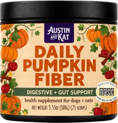 Austin and Kat Daily Pumpkin Digestive Support Powder Supplement for Dogs, 100-g
