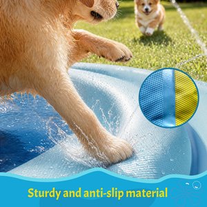 Furvii Non-Slip Family Splash Pad Thick BPA-Free Sprinkler Mat Dog Toy, Giant, 78-in