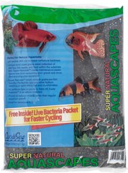 CaribSea Super Natural Aquascapes Shadow Creek Aquarium Sand, Black/Natural, 20-lb bag