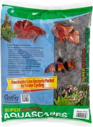 CaribSea Super Natural Aquascapes Raven River Pebble, Black/Natural, 5-lb bag