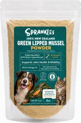 Sprankles Green Lipped Mussle Powder Hip & Joint Support Supplement for Dogs & Cats, 6-oz