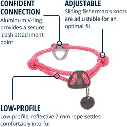 Ruffwear Knot-a-Collar Reflective Dog Collar, Fireweed Pink, 14 to 20-in neck, 3/8-in wide slide 2 of 5