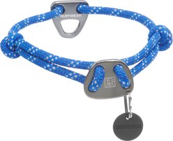 Ruffwear Knot-a-Collar Reflective Dog Collar, Blue Pool, 20 to 26-in neck, 3/8-in wide