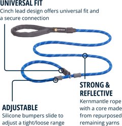 Ruffwear Just-a-Cinch Slide-On Dog Leash, 5-ft long, 7/16-in wide, Blue Pool slide 2 of 8