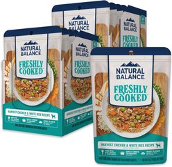 Natural Balance Freshly Cooked Harvest Chicken & Rice Recipe Wet Dog Food, 9-oz pouch, case of 12